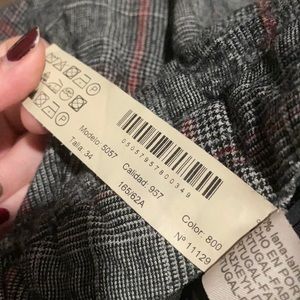 Women Wool Trousers Massimo Dutti Grey color size 34 165/62A